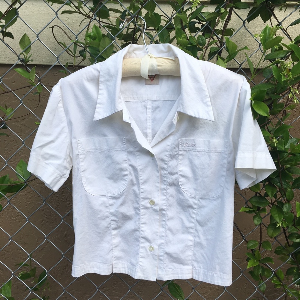 Vintage guess white top